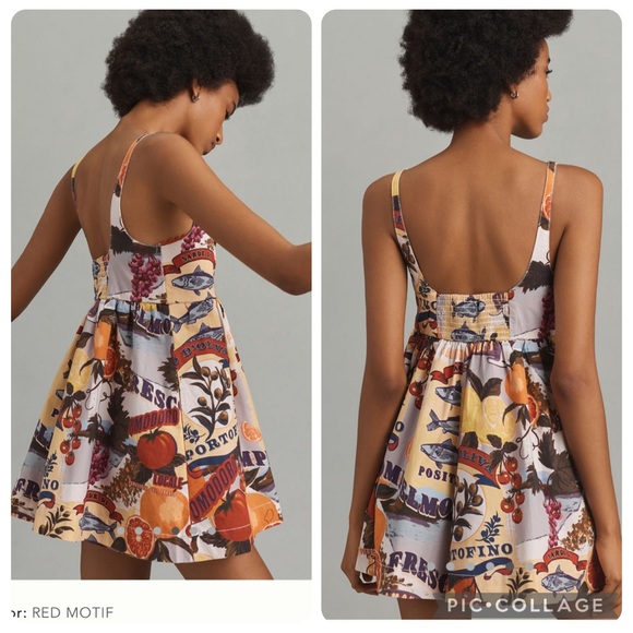 NWT new small Anthropologie Maeve layered bustier romper Italy lemon portofino - Picture 14 of 17